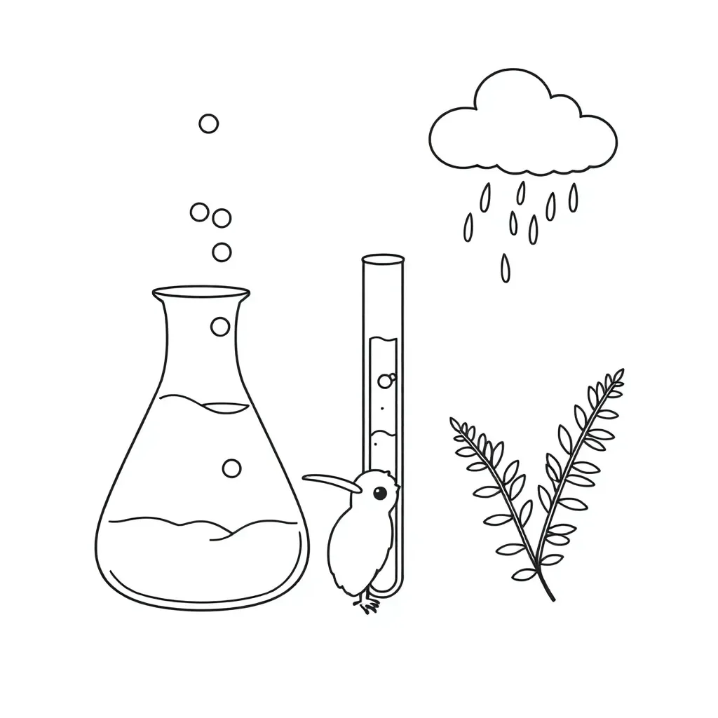 Science laboratory equipment illustration