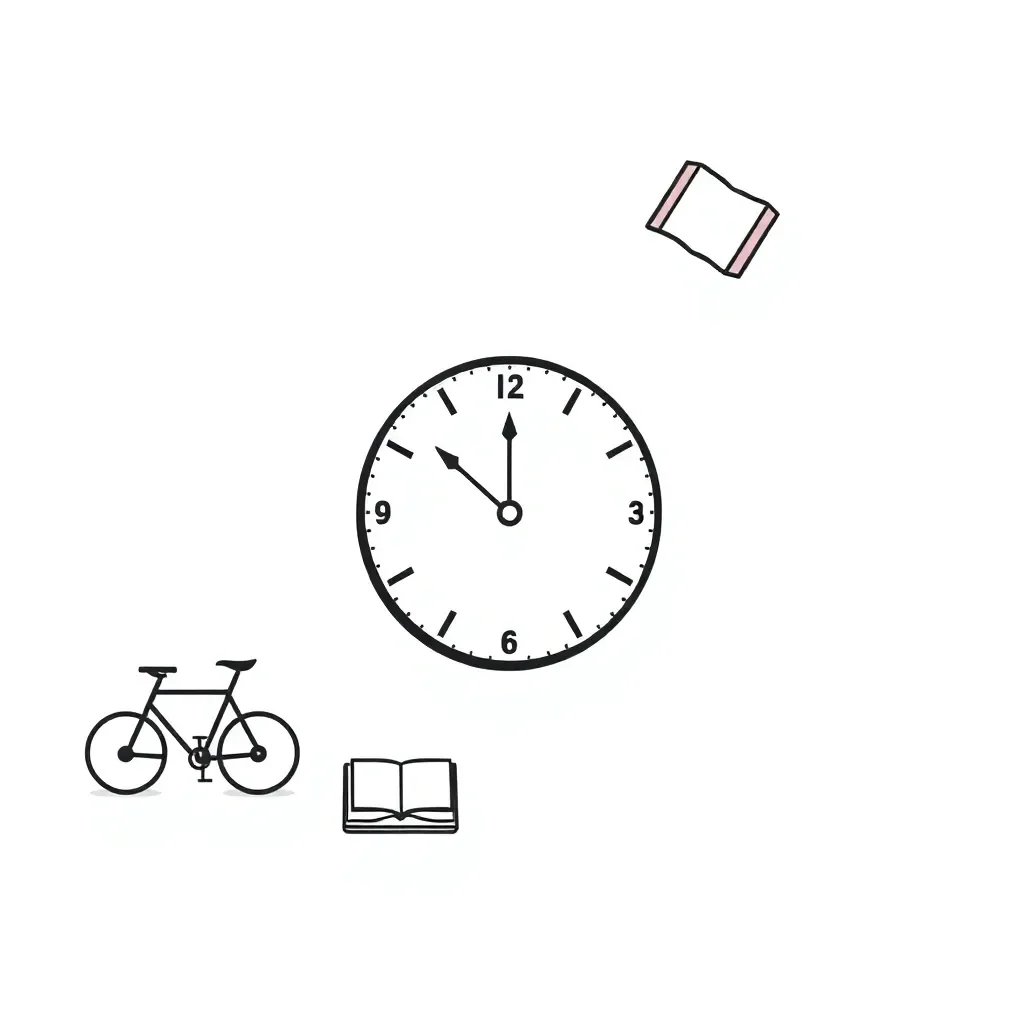 Past tense verbs illustration