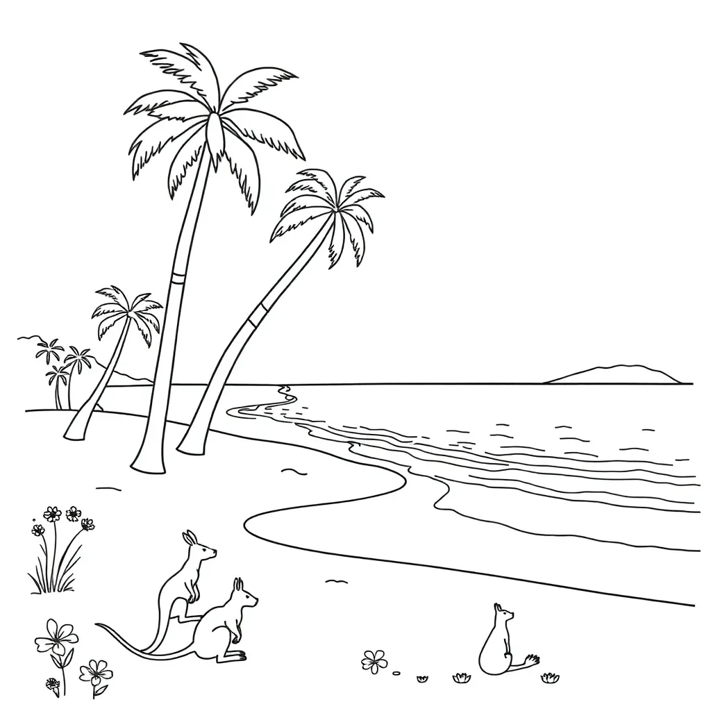 K'gari landscape with sand dunes and ocean