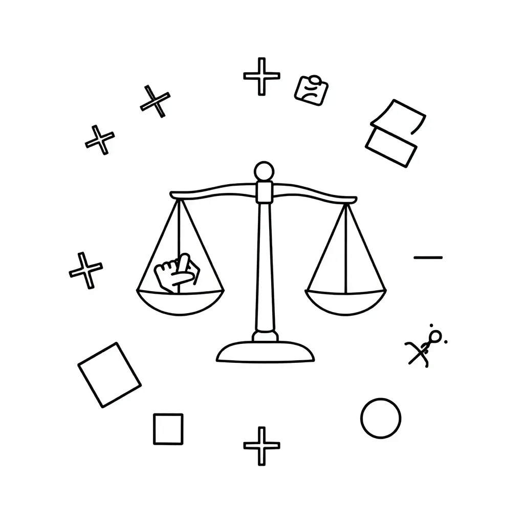 Mathematical equations and variables illustration