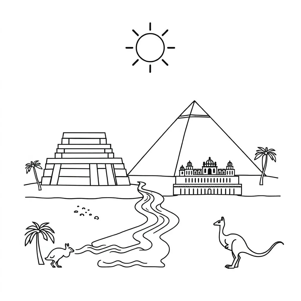 Ancient civilizations illustration
