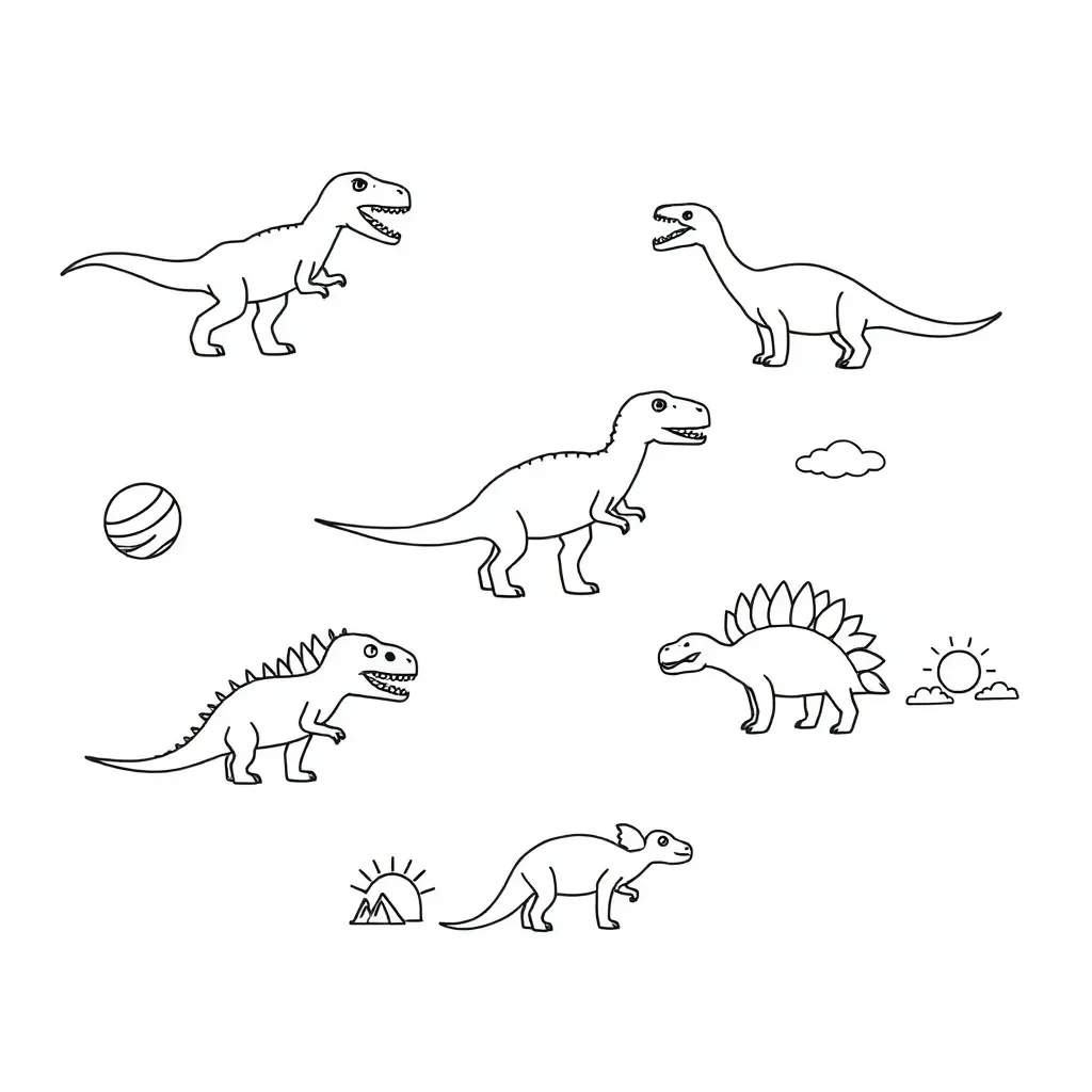 Dinosaur fossil illustration
