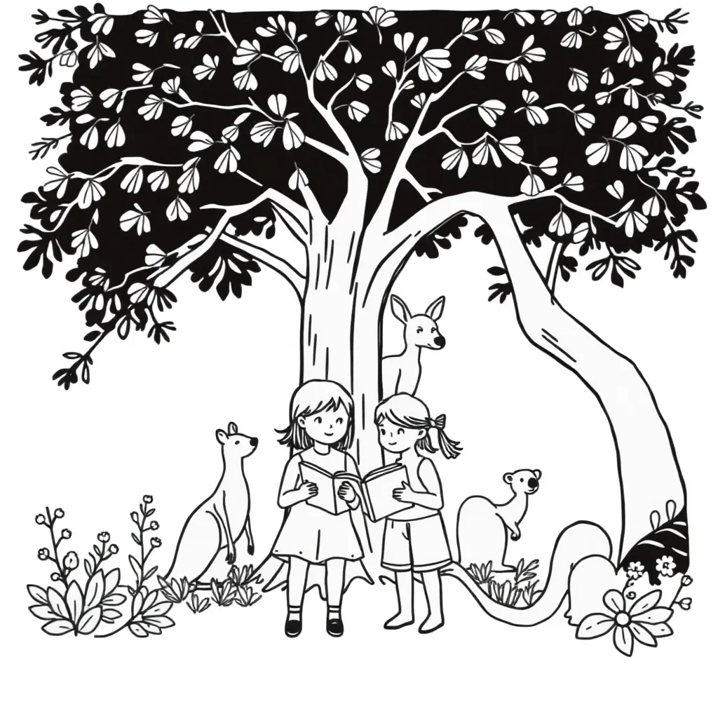 Two children reading together