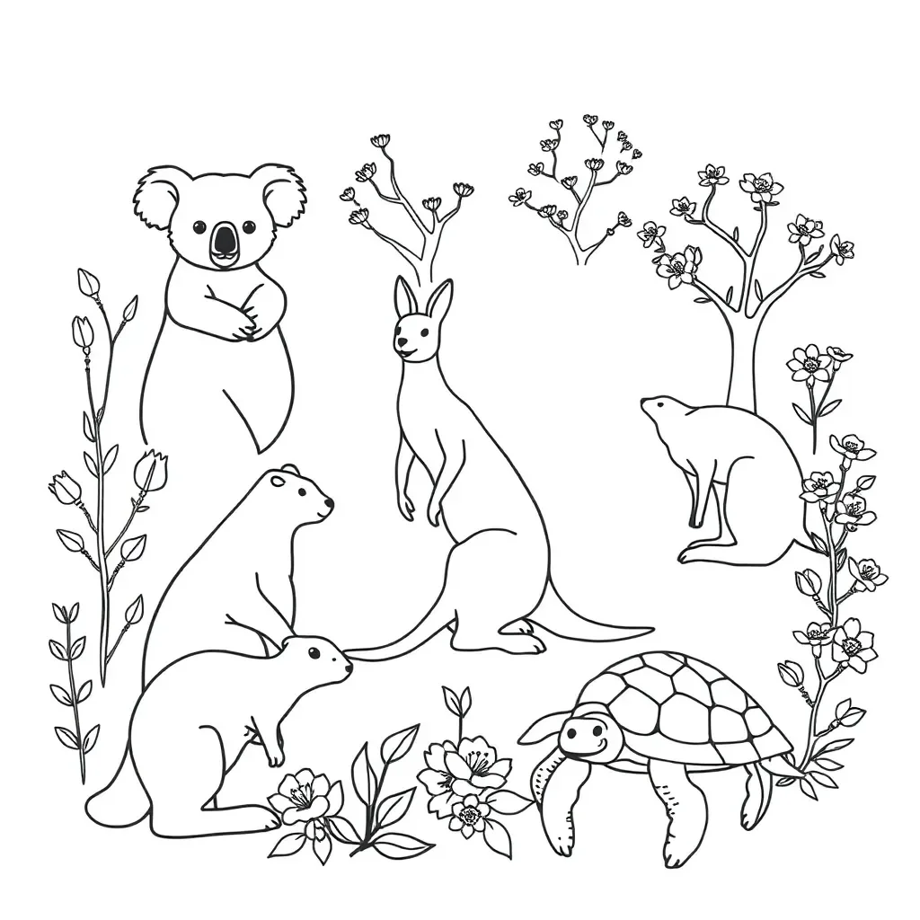 Endangered animals illustration