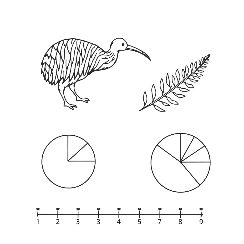 Fractions and percentages illustration