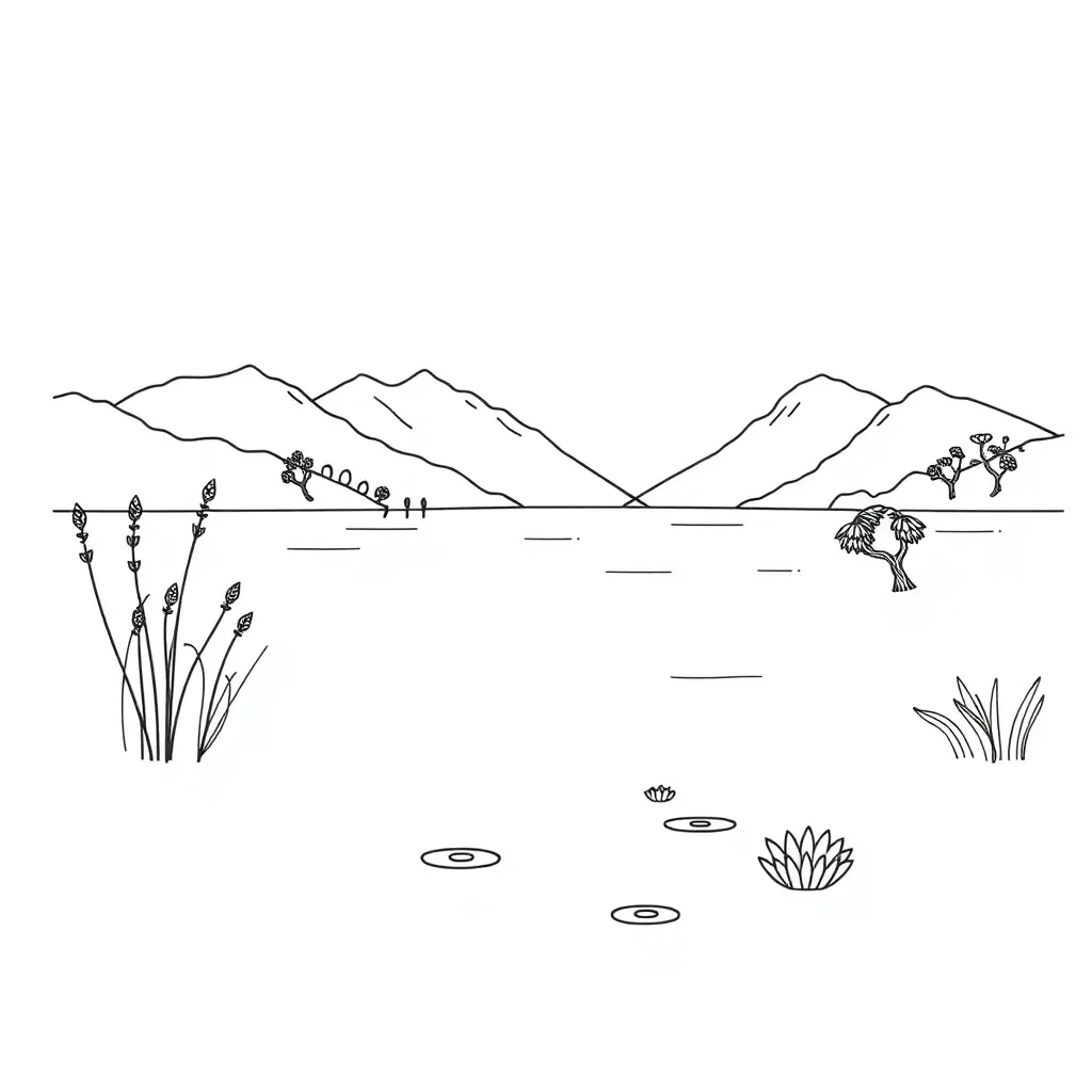 Algae bloom in lake