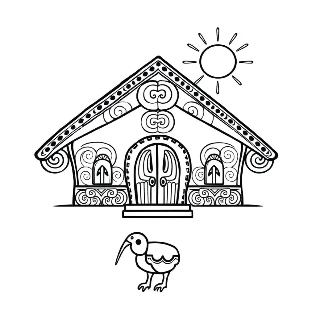 Māori greeting illustration