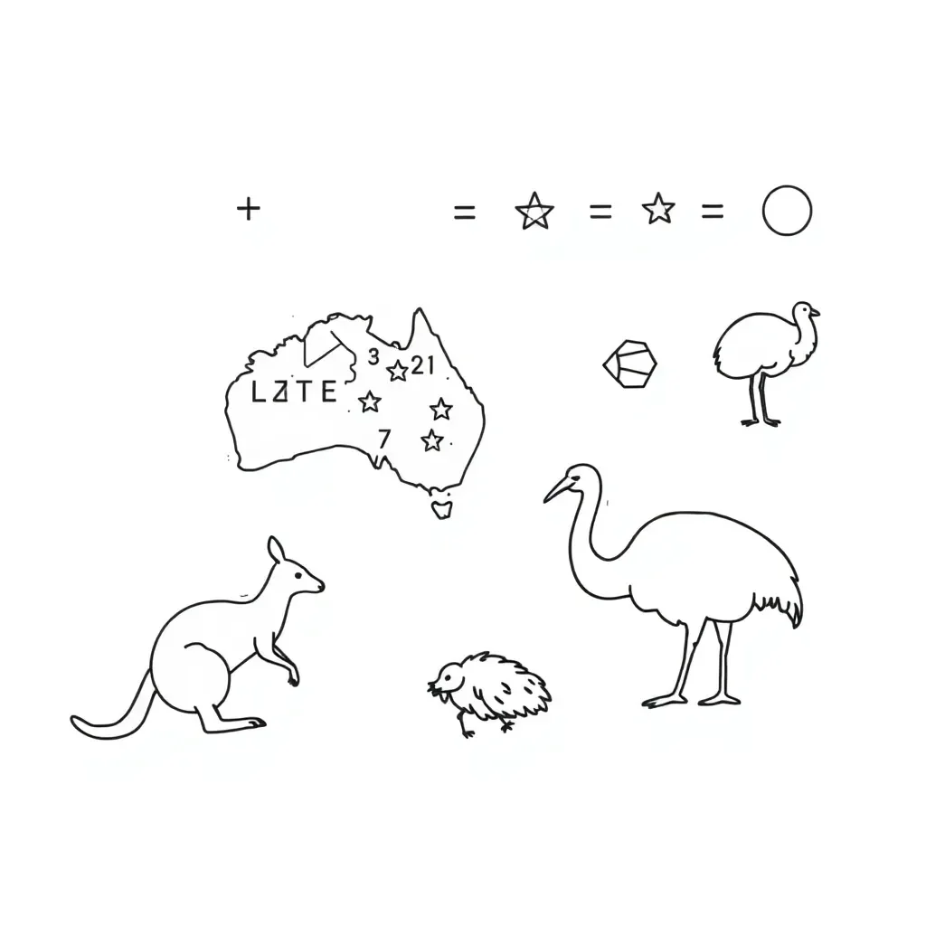 Mathematical symbols and numbers illustration