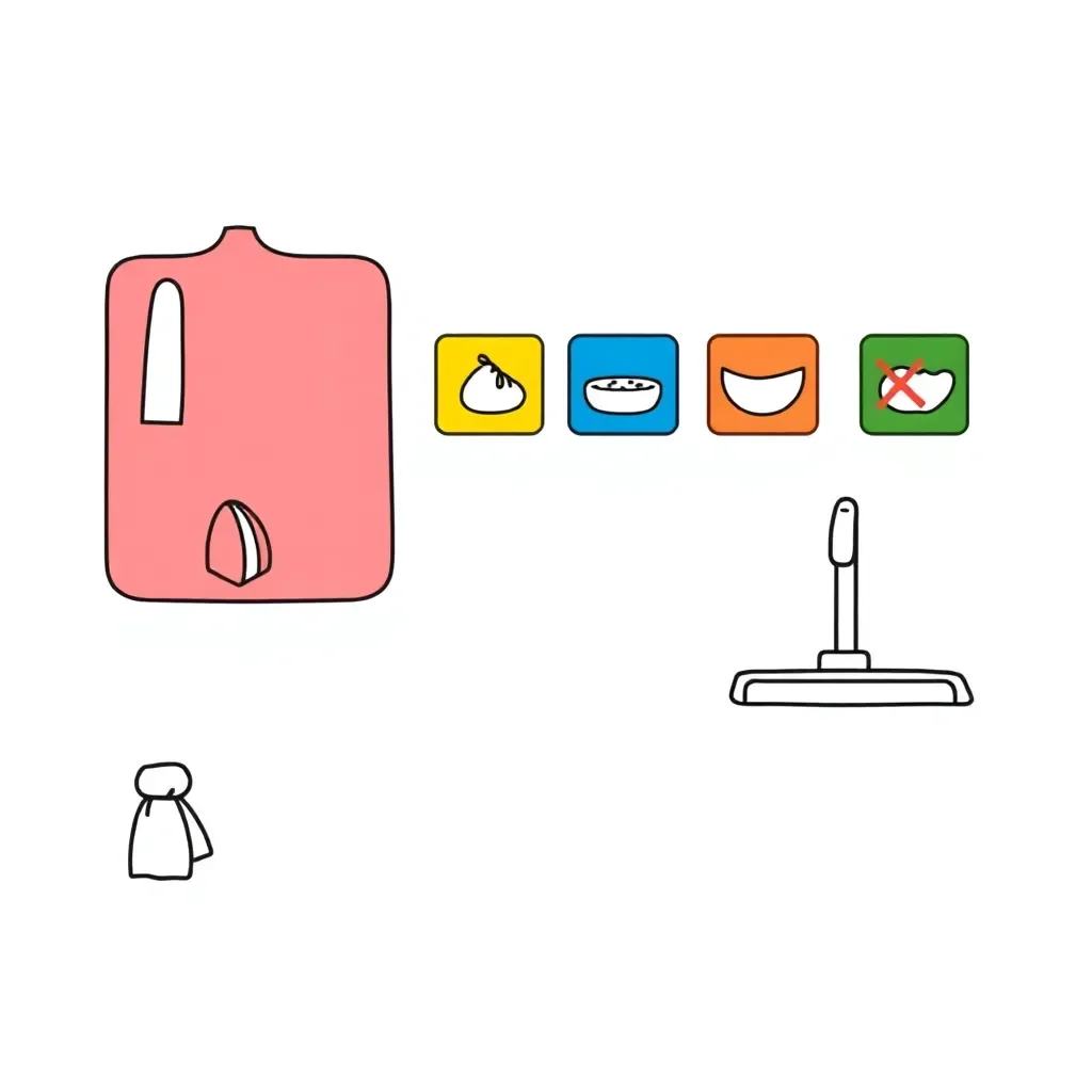 Kitchen safety illustration