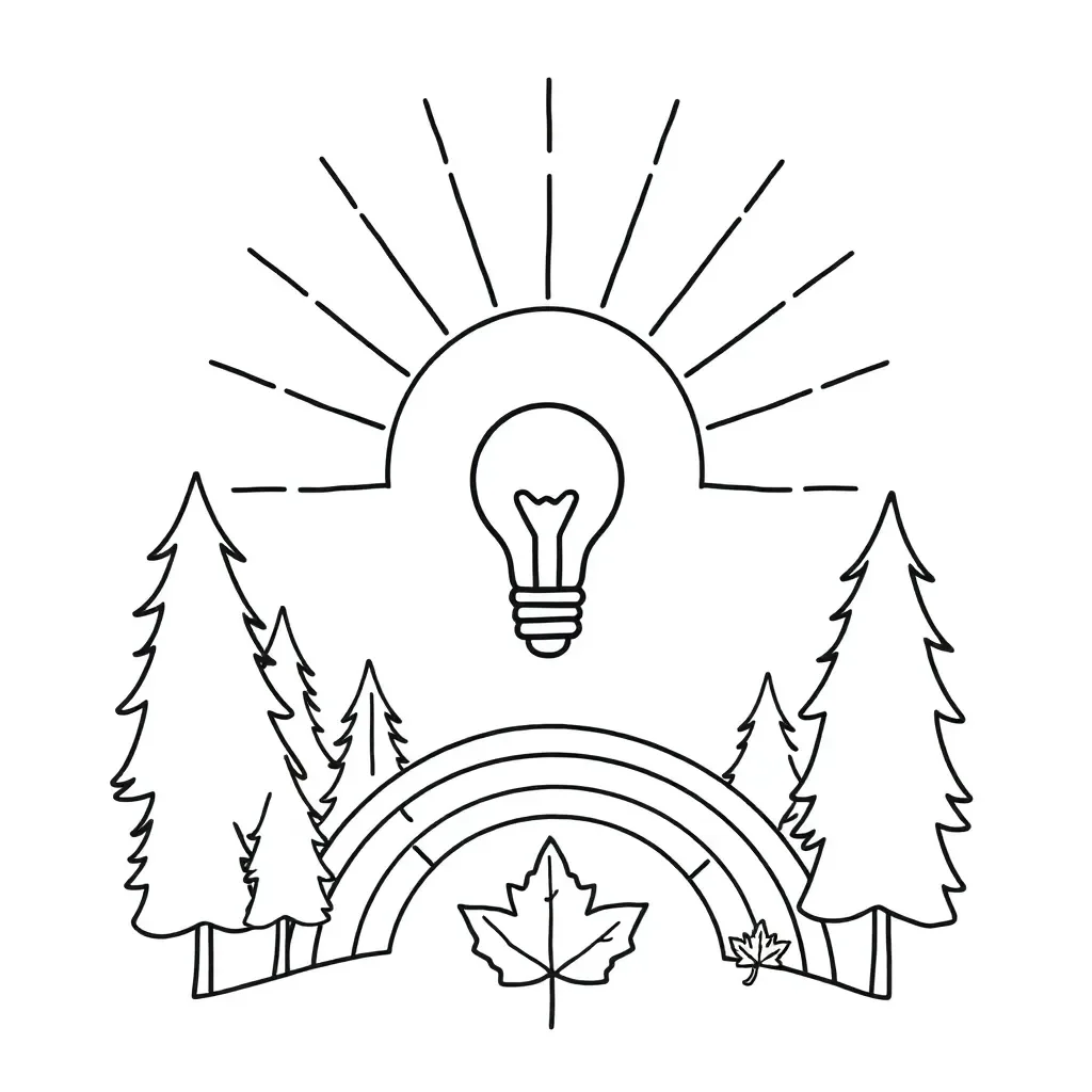 Sun and light bulb illustration