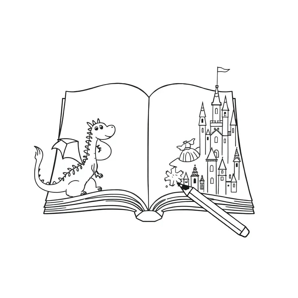 Children reading a story book