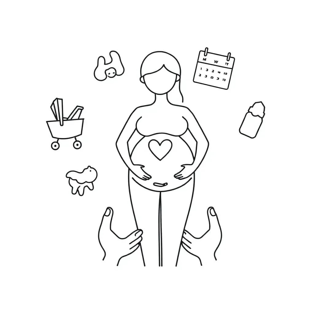 Illustration about health education on teen pregnancy