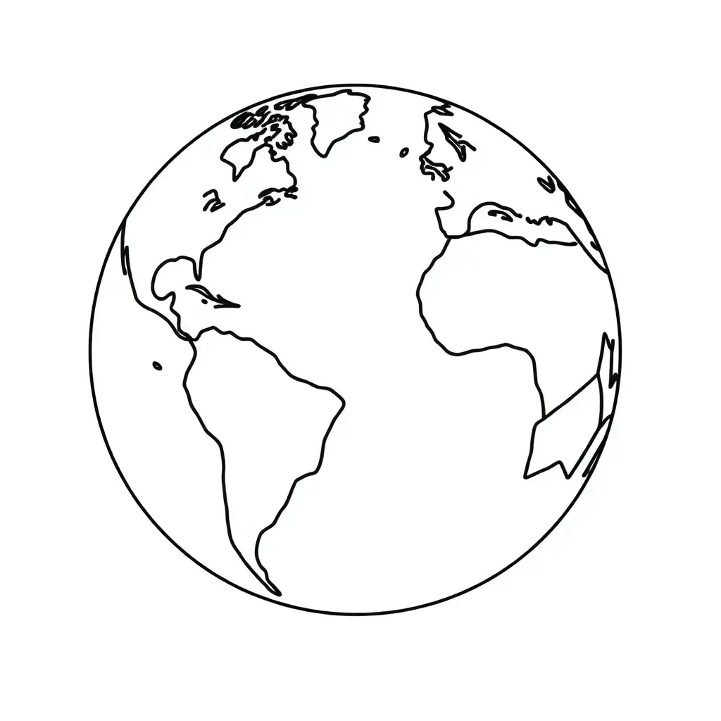 Continental drift and tectonic plates illustration