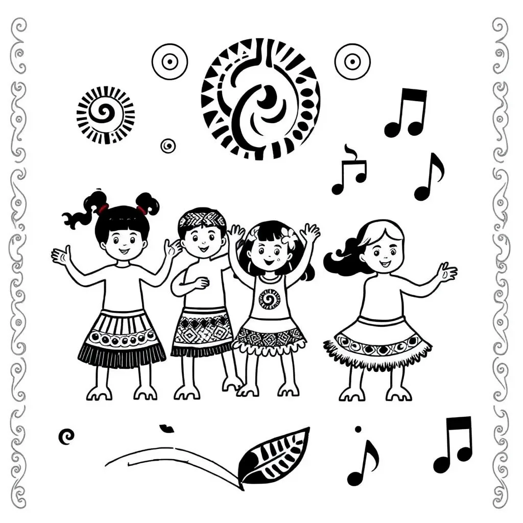 Children dancing and moving to music