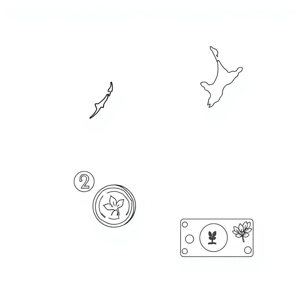 Coins and dollar notes illustration