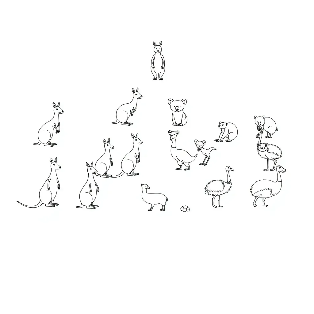Happy farm animals including cows, sheep, and chickens