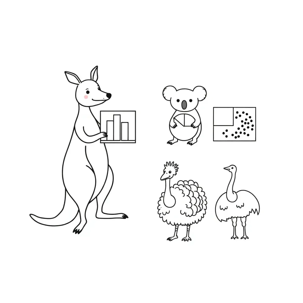 Data analysis graphs and charts
