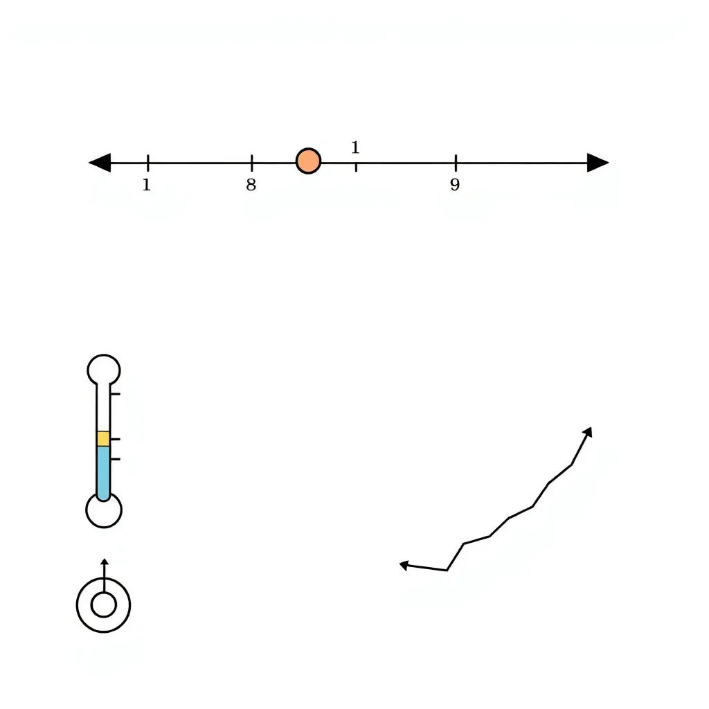Number line with positive and negative integers