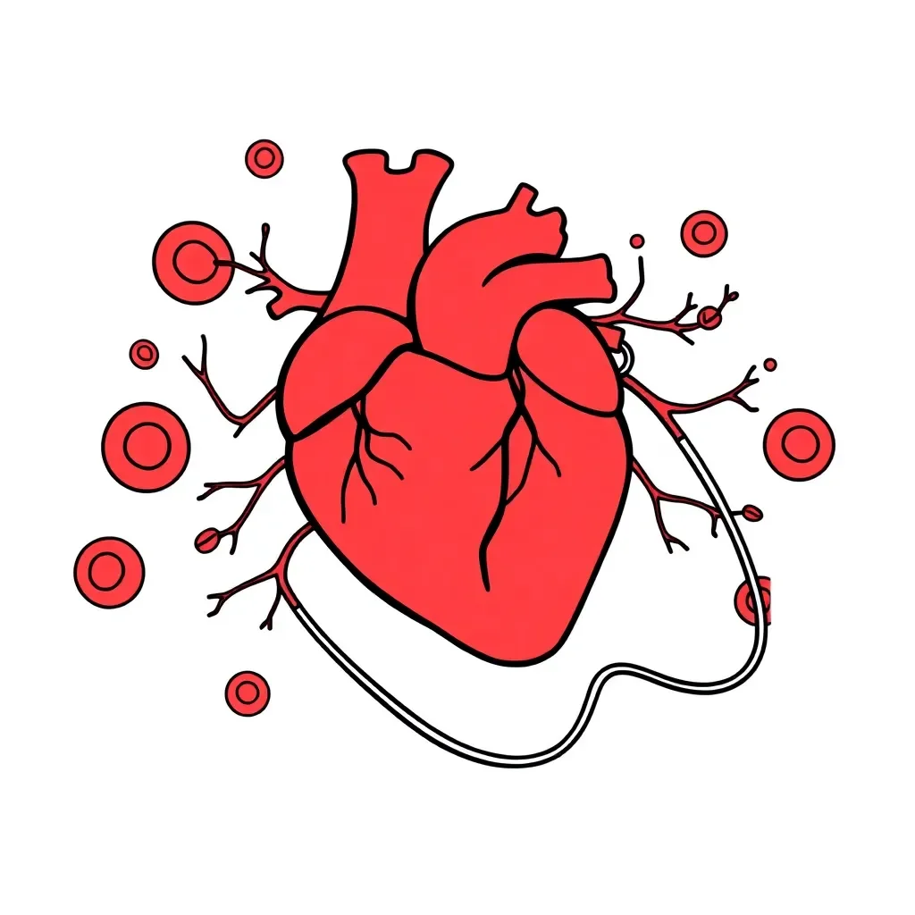 Heart and circulatory system diagram