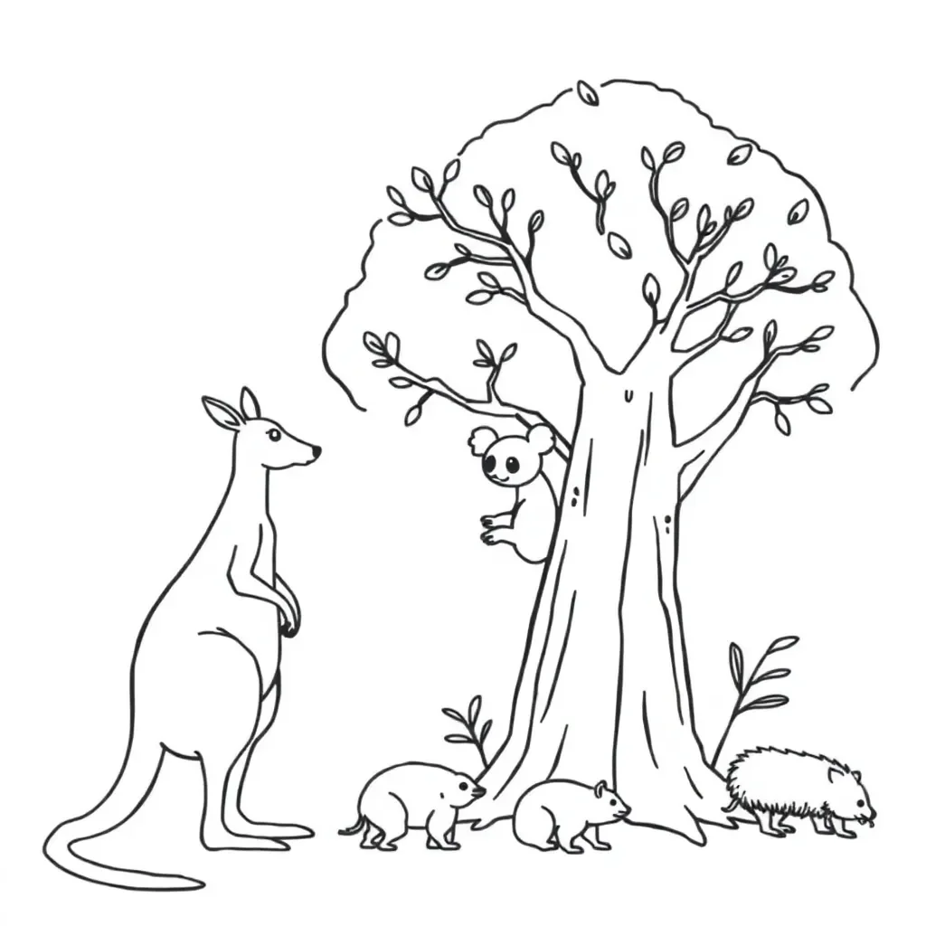 Animals and their habitats illustration
