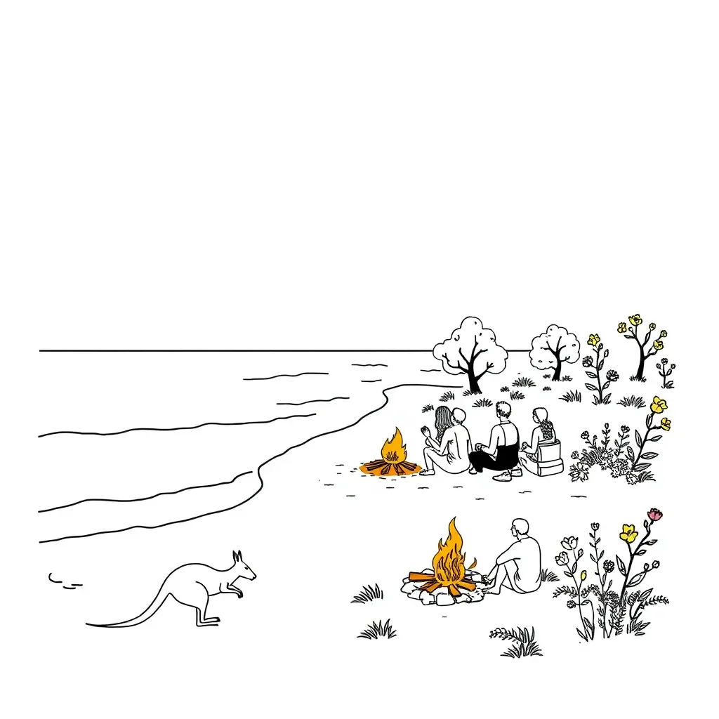 Bee and honeycomb illustration
