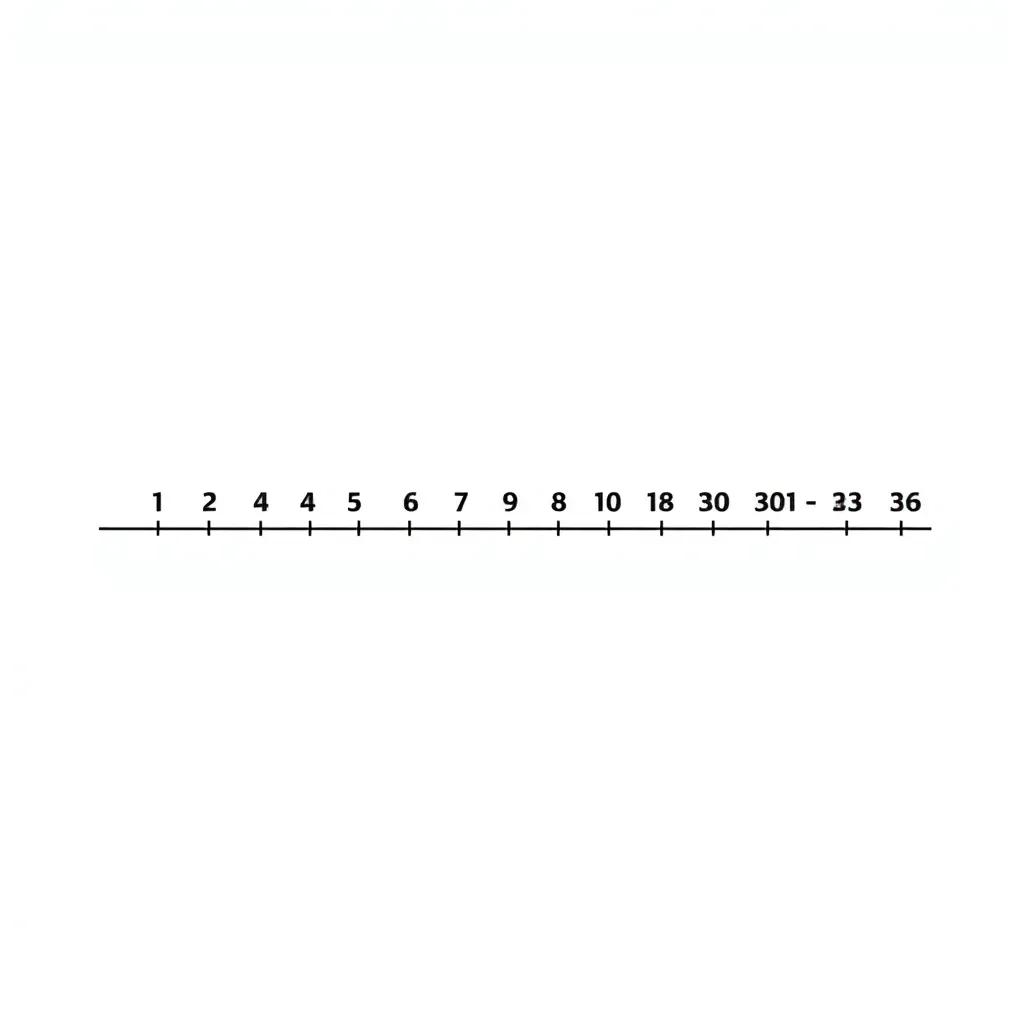 Number line with positive and negative integers