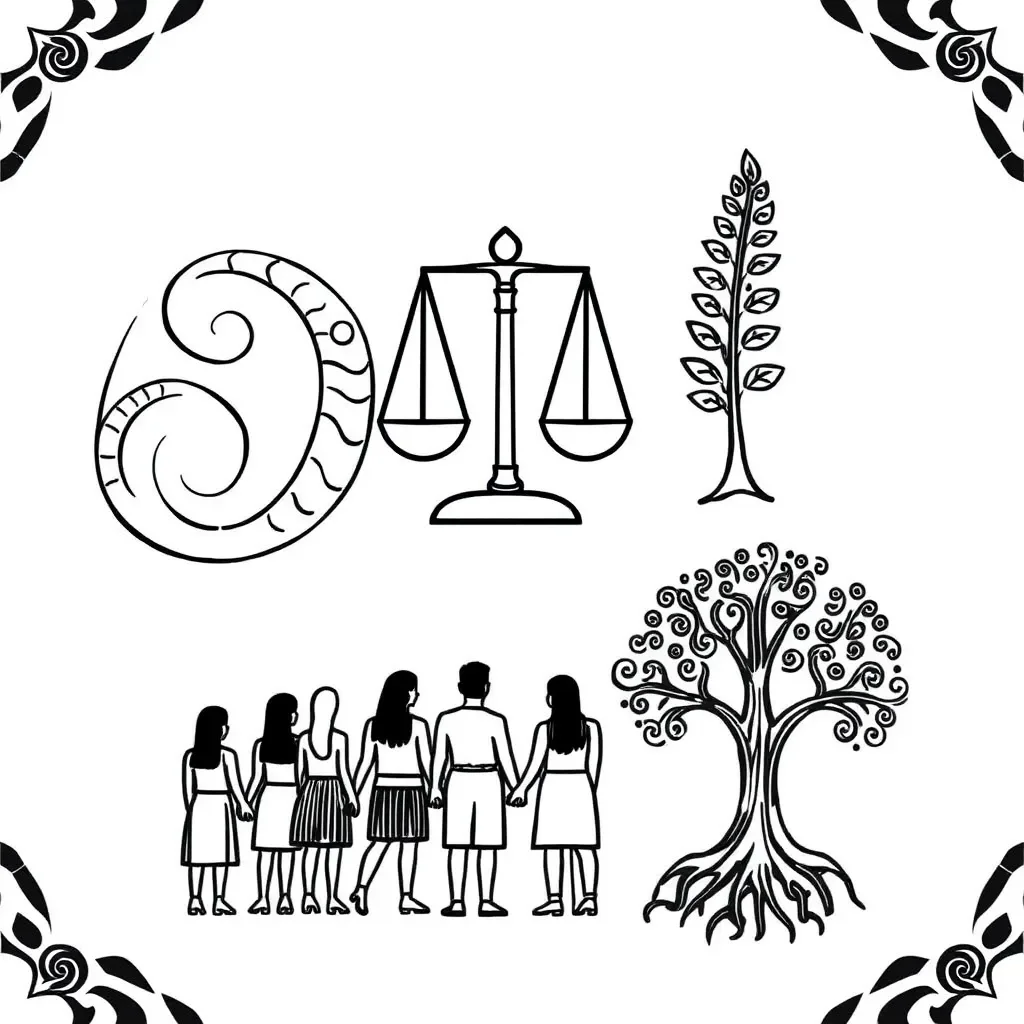 Scales of justice illustration