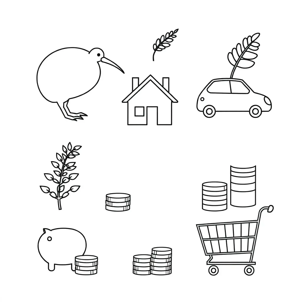 Money and budgeting illustration
