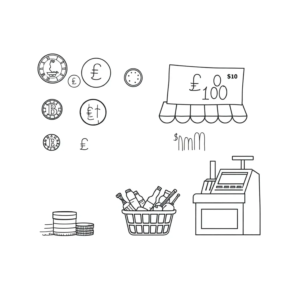 Money and coins illustration