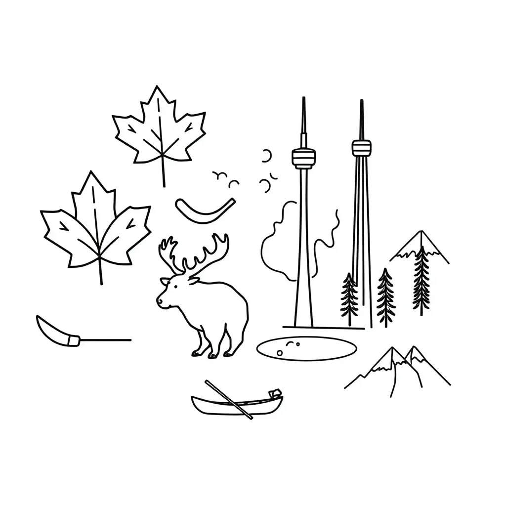 Ontario map with landmarks