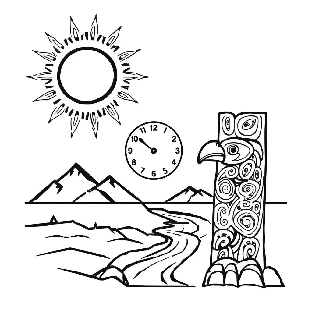 Clock and time measurement illustration