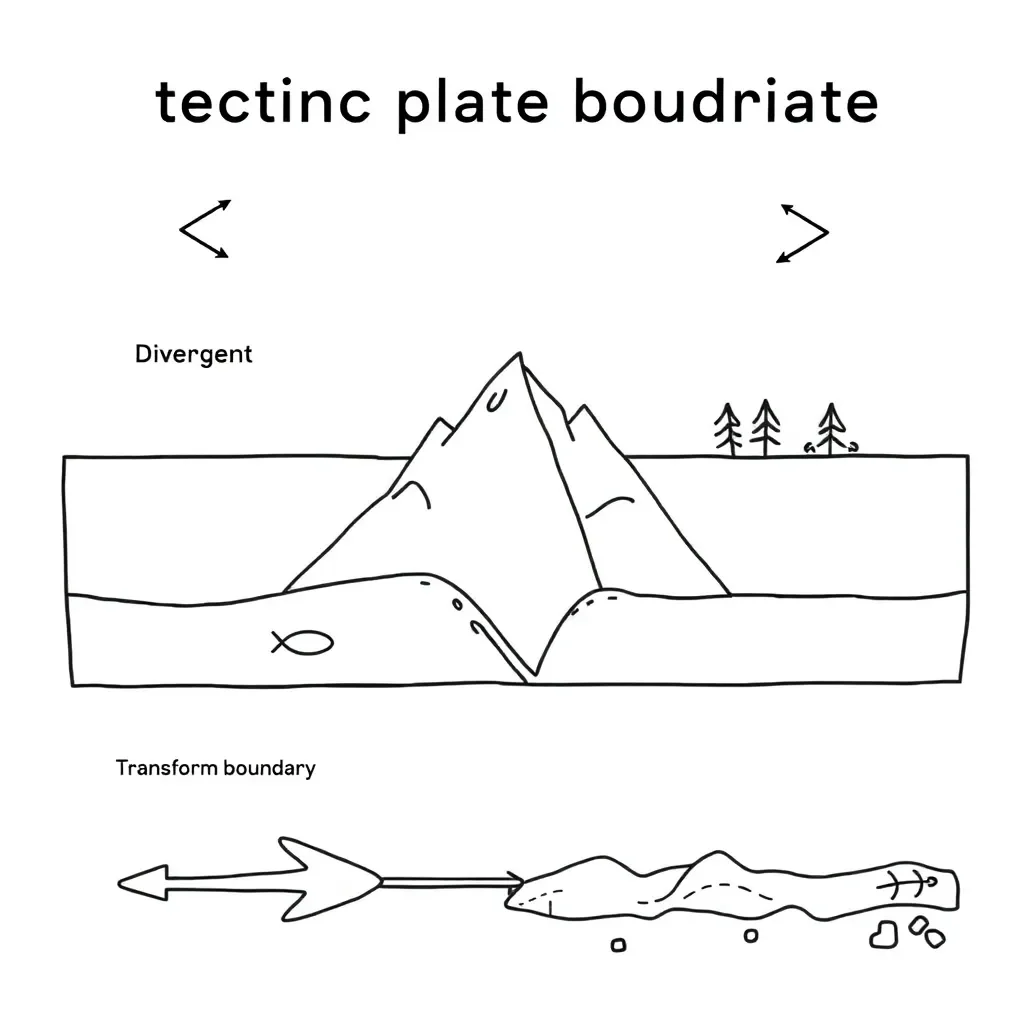 Tectonic plates moving