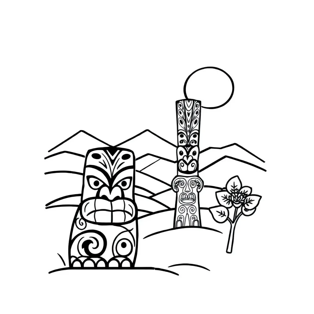 Māori greetings illustration