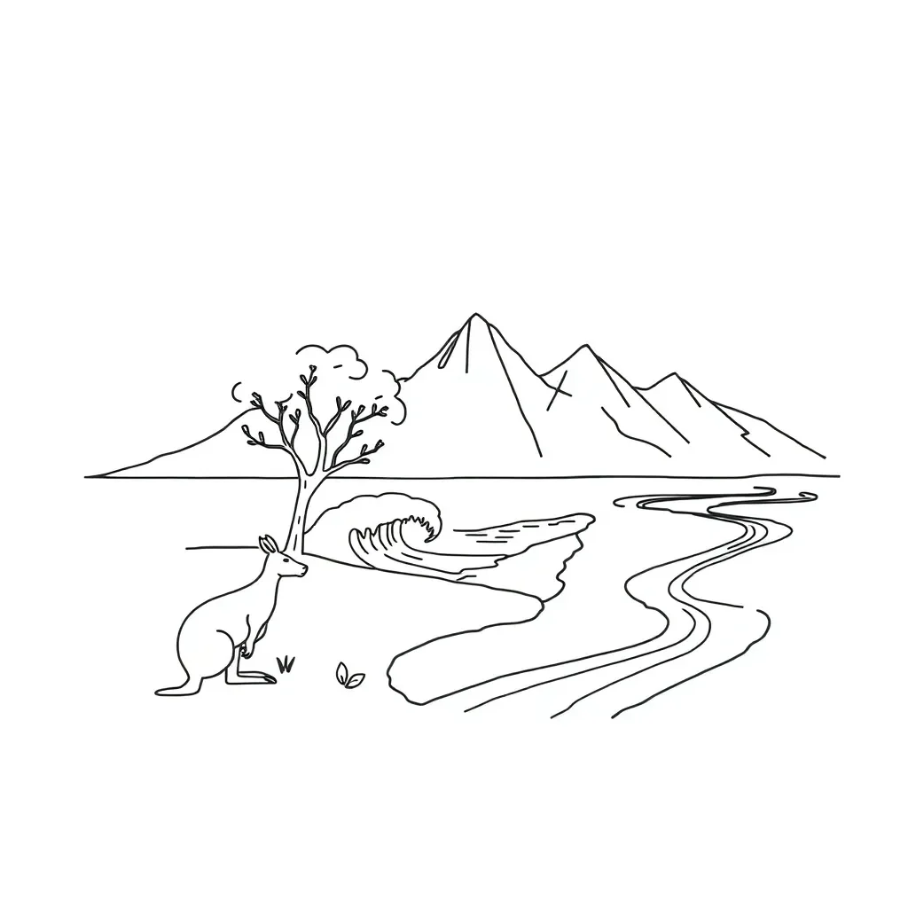 Letters blending together illustration