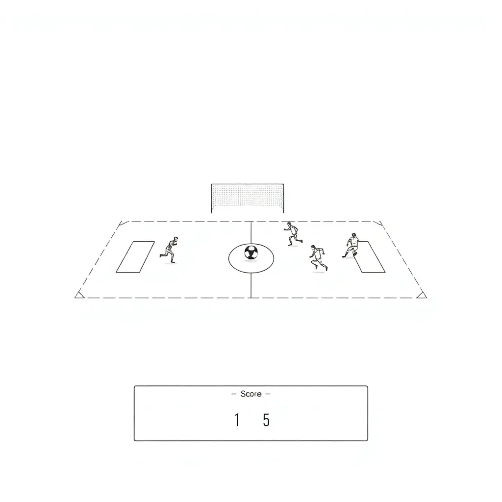 Football scores worksheet illustration