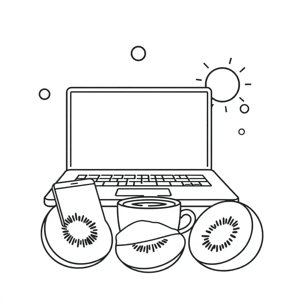 Smartphone and sugary drinks illustration