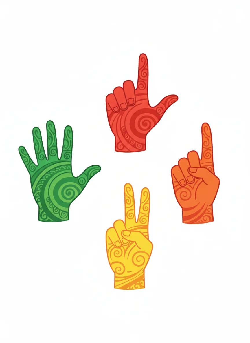 Numbers 1-5 (Tahi ki te Rima)