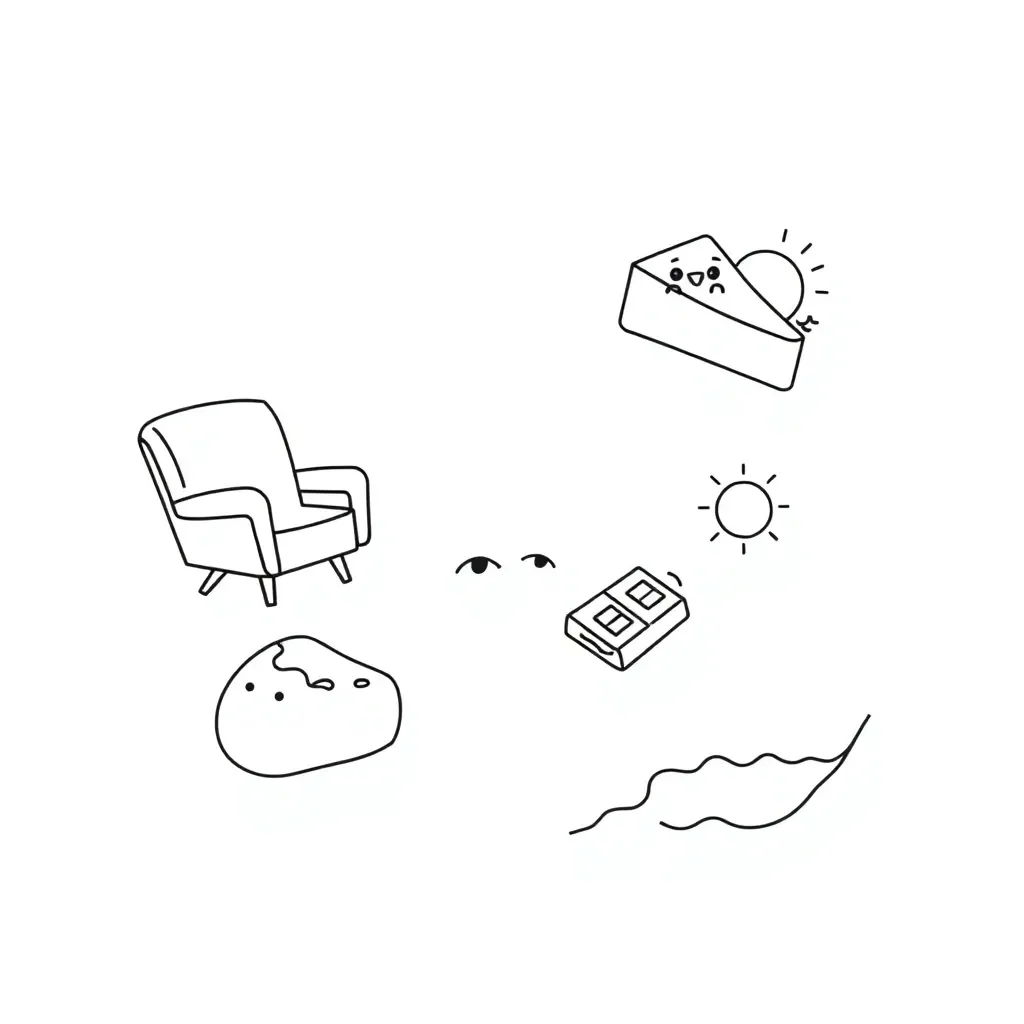 Chick and cheese illustration