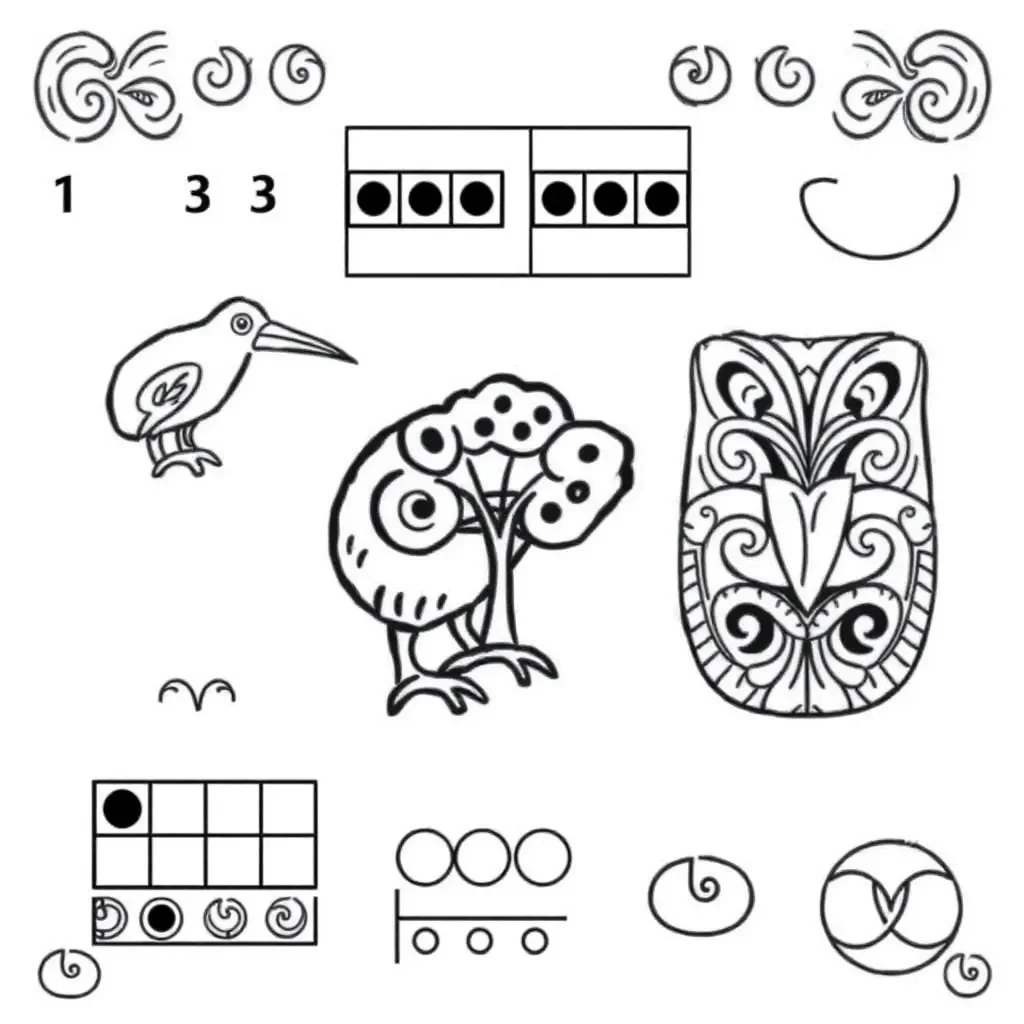 Student thinking with numbers floating around their head
