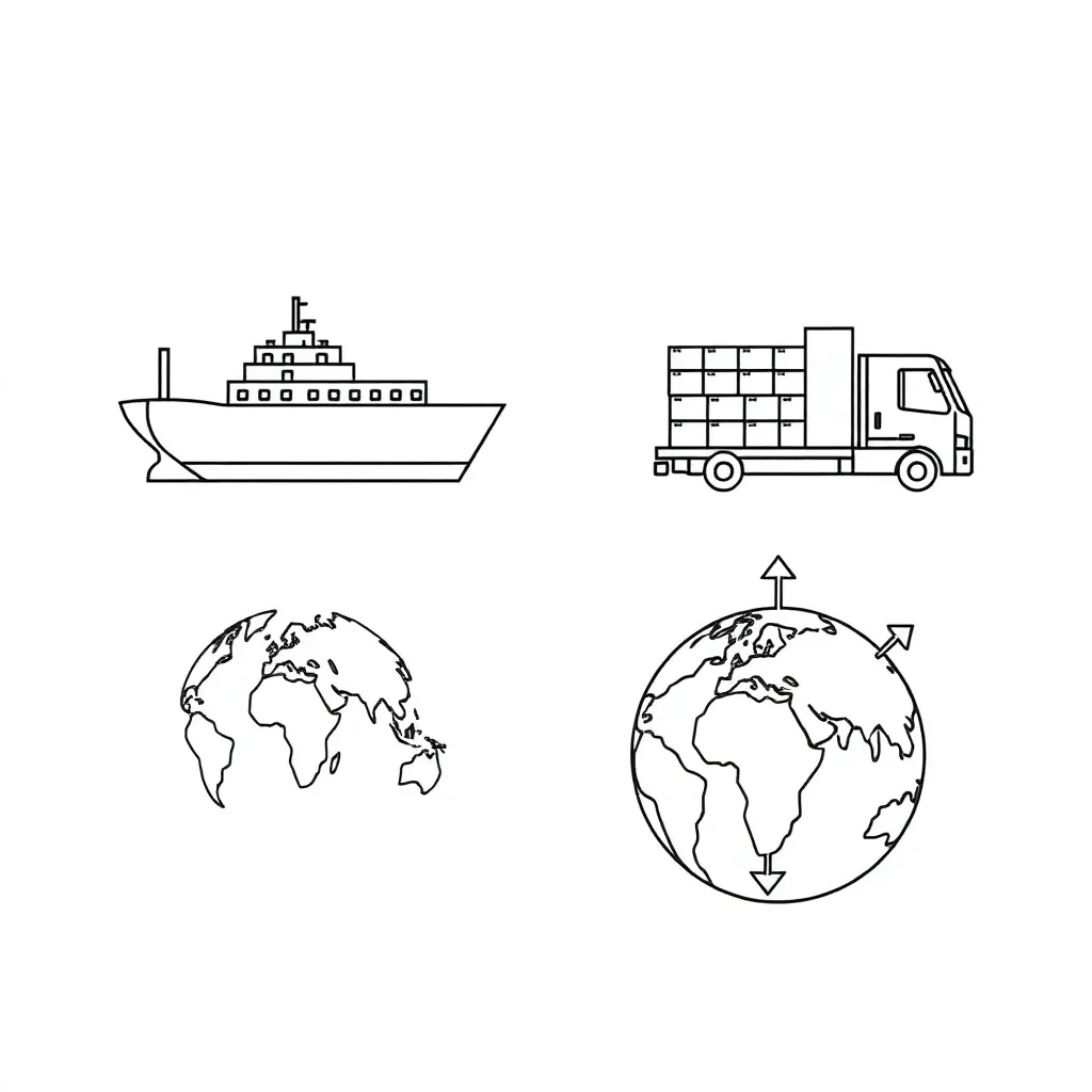 Logistics and supply chain illustration