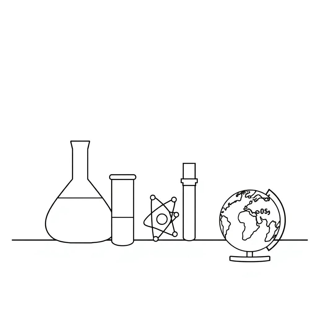 Chemistry atoms and molecules illustration