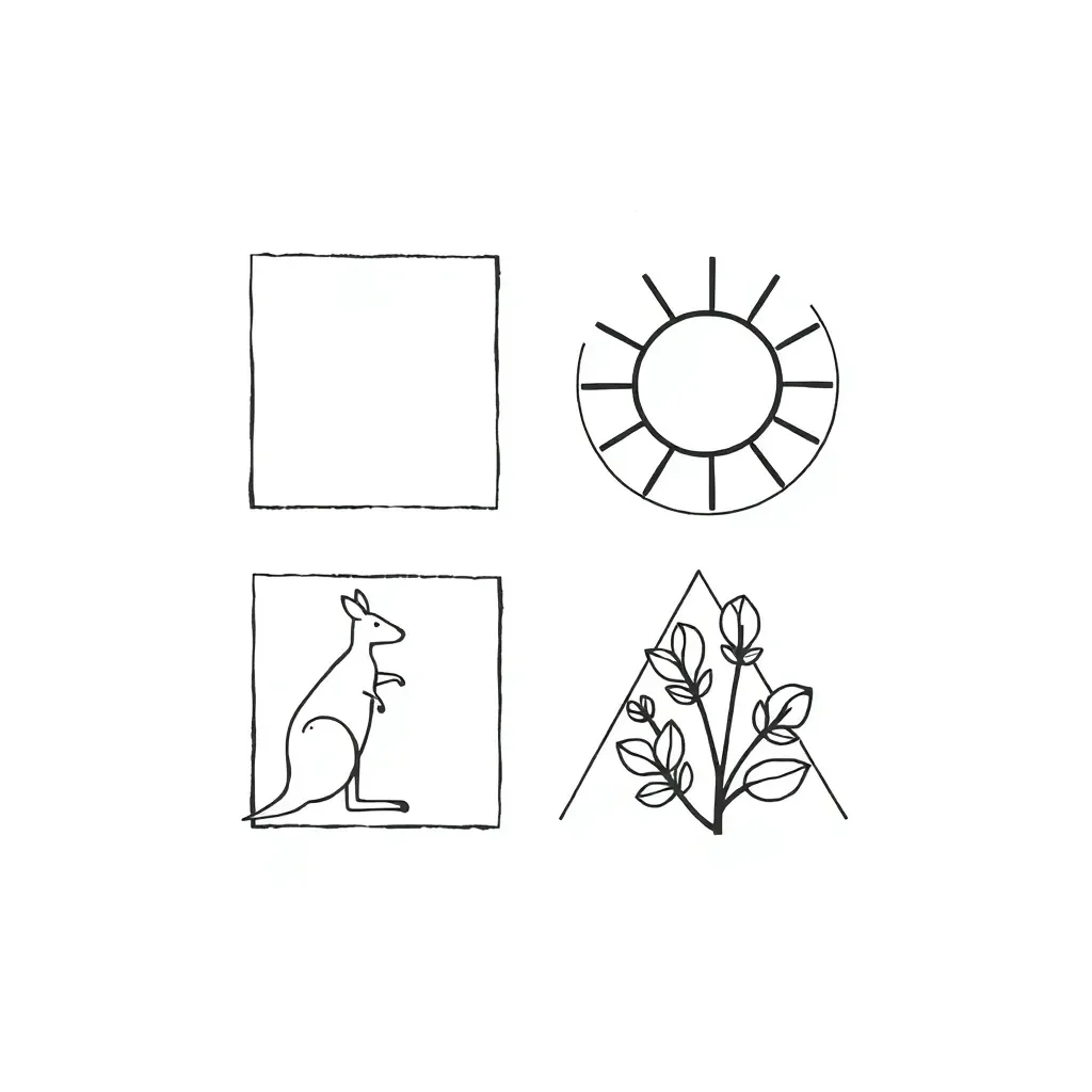 2D shapes illustration