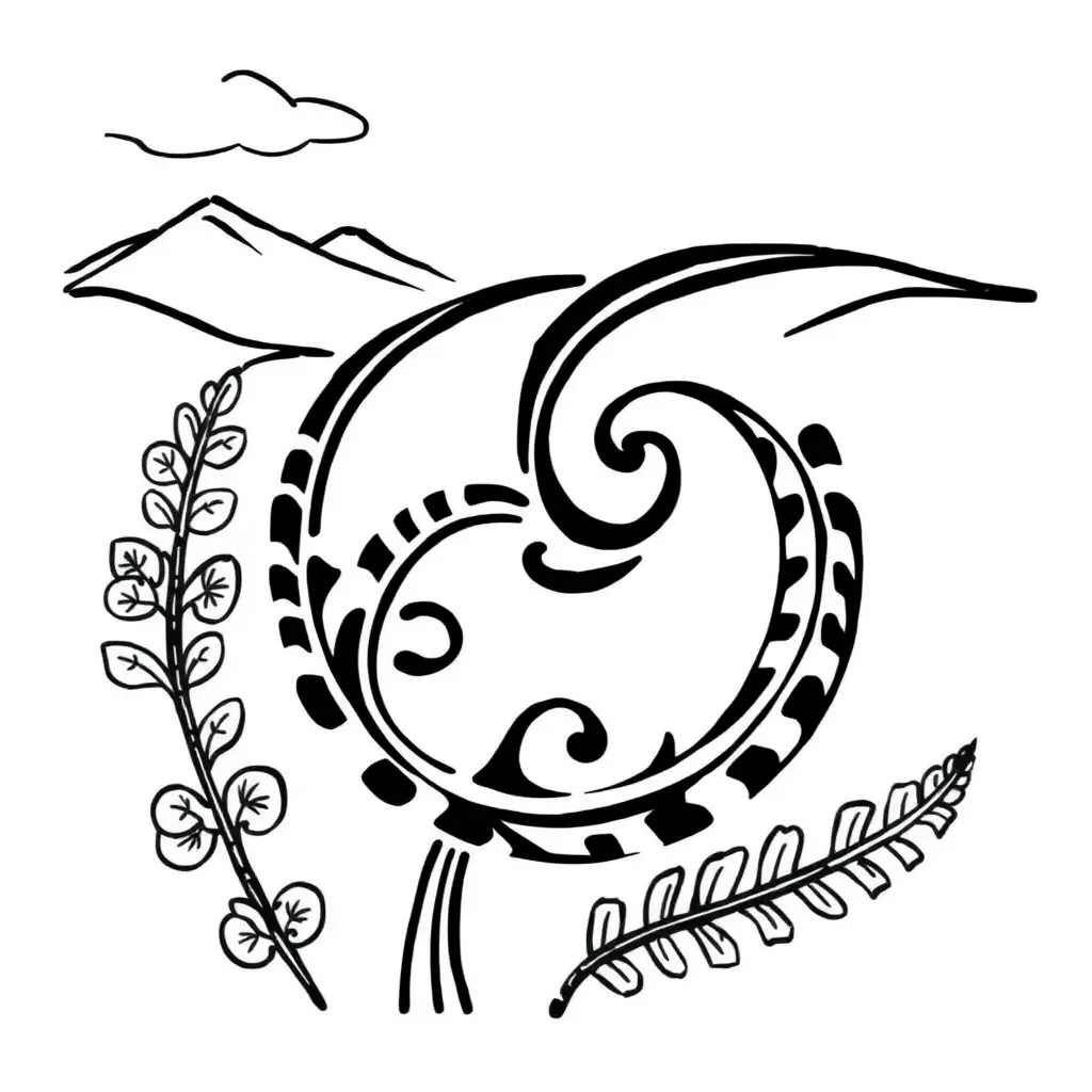 Handwriting practice illustration