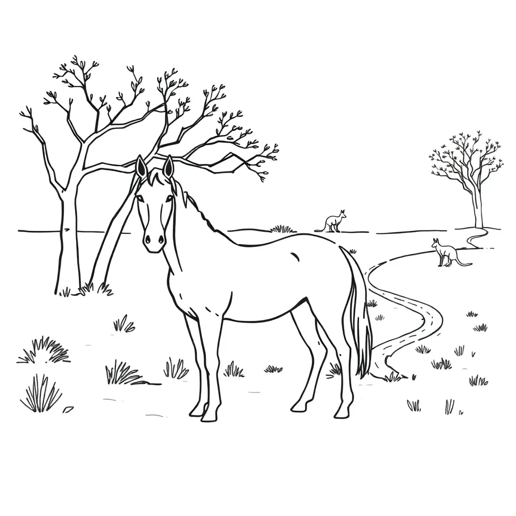 War horse illustration