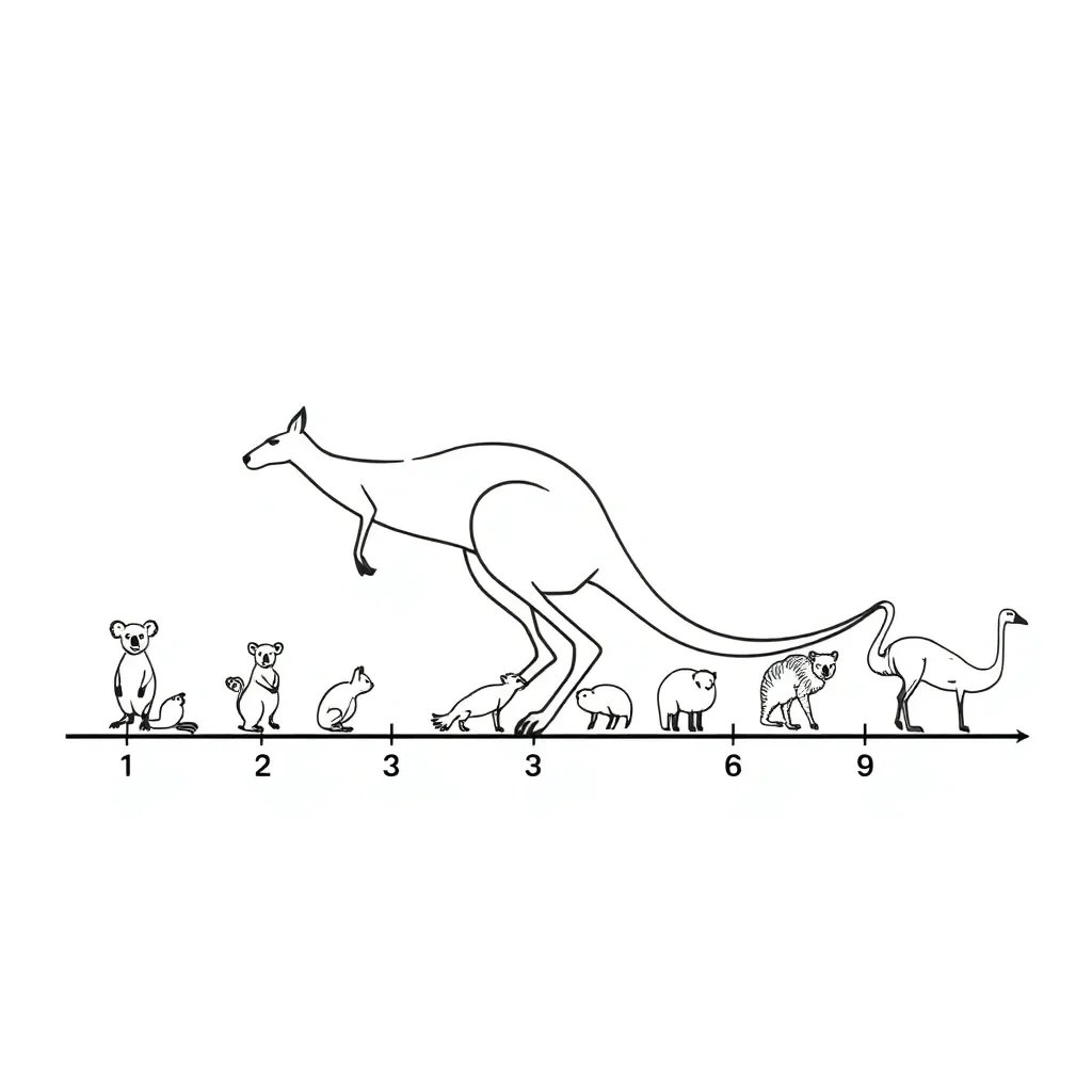 Number line with integers