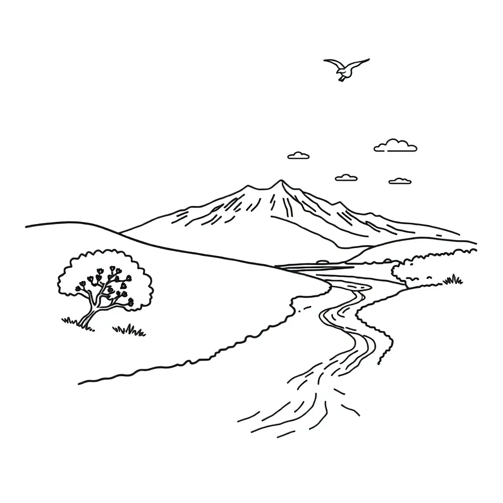 Cherry blossom tree illustration