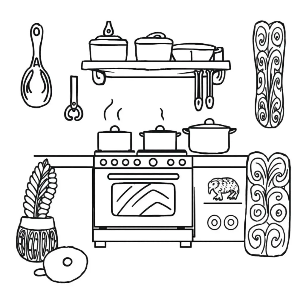 Kitchen safety illustration