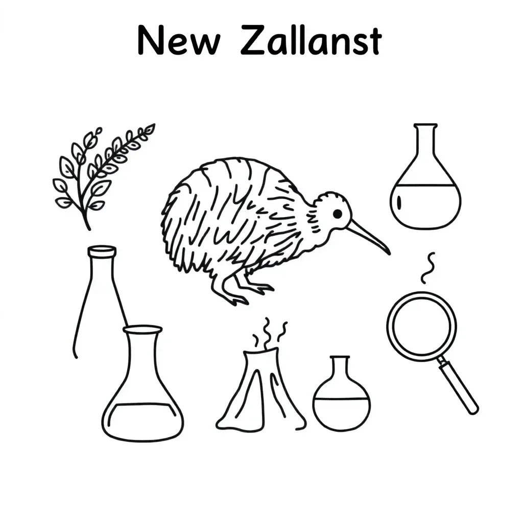 Science objects and magnifying glass