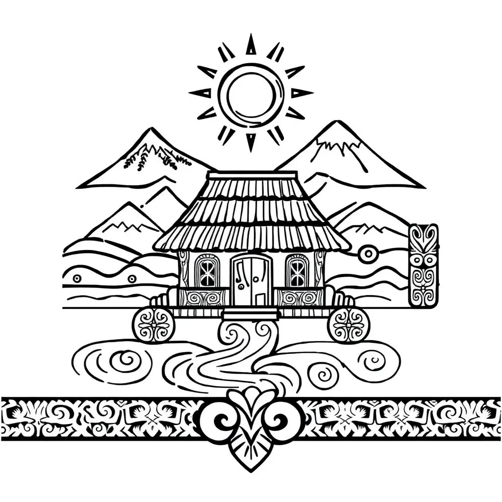 Ancient prophet with scroll illustration