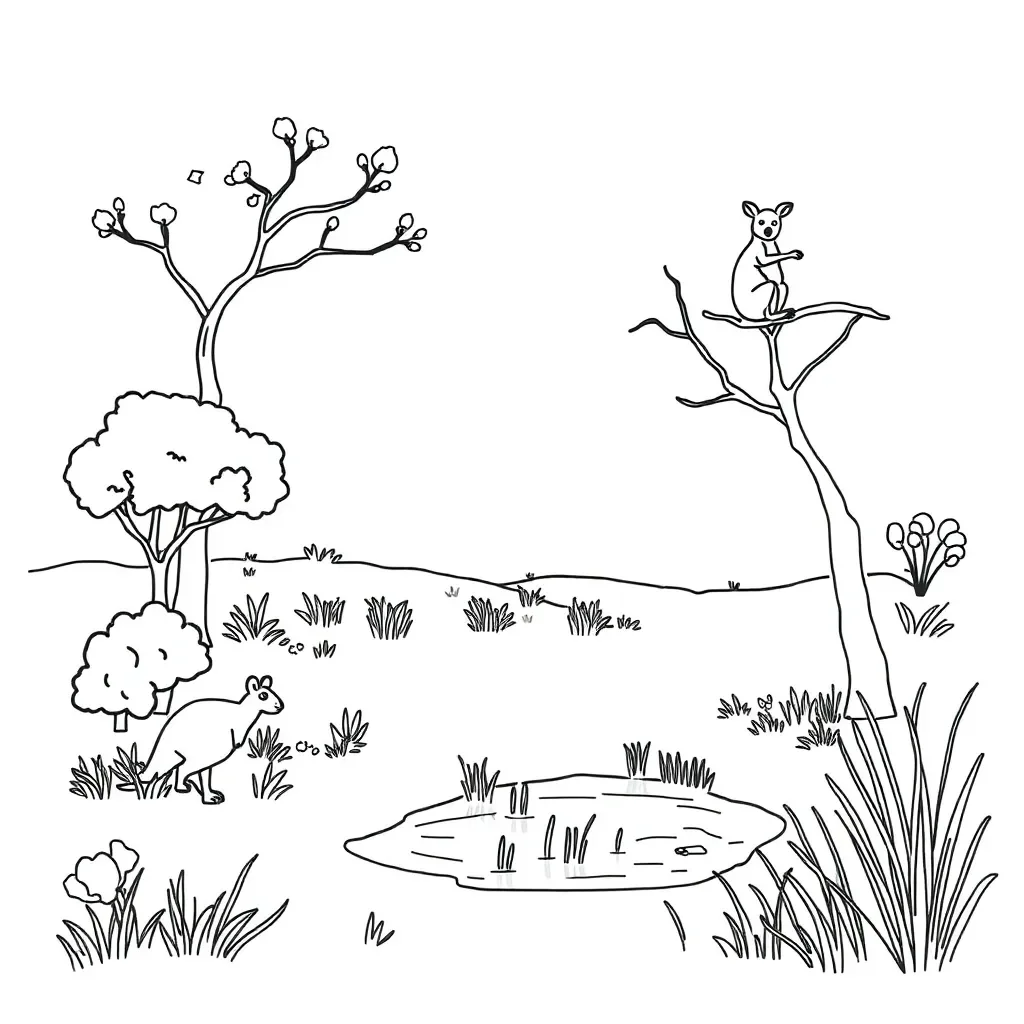 Australian ecosystem illustration